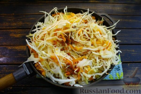 Рыба, запечённая с капустой