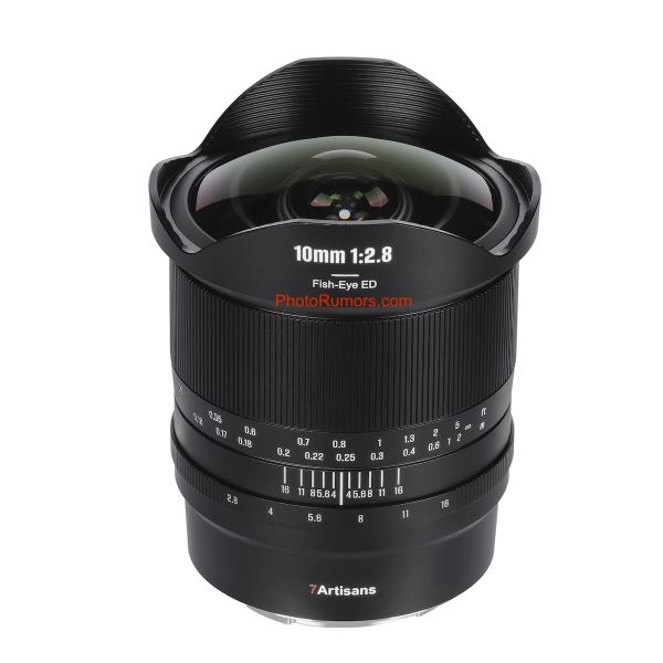 Объектив 7Artisans 10mm F/2.8 II FishEye выйдет для полнокадровых камер