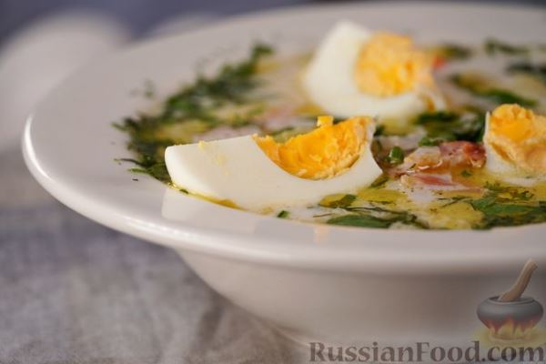 Сливочный суп с копчёной курицей