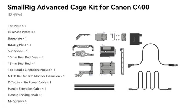 SmallRig выпустили массивный обвес для кинокамеры Canon Cinema EOS C400