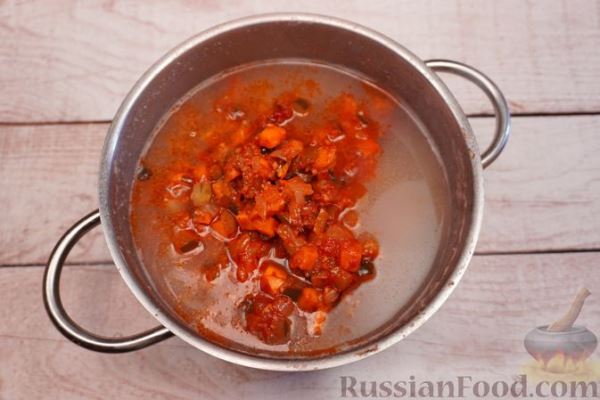 Рассольник с перловкой и морской капустой